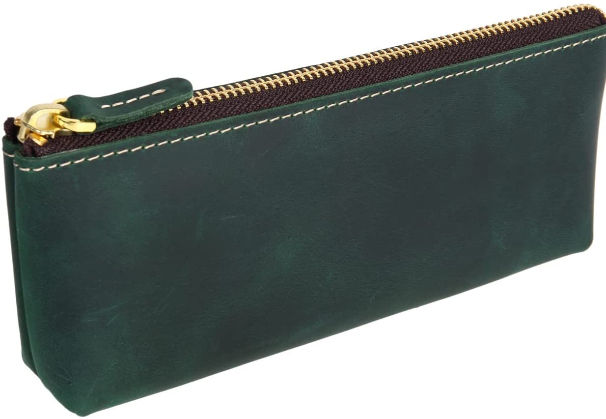 亀登鞄製作所 ペンケース グリーン