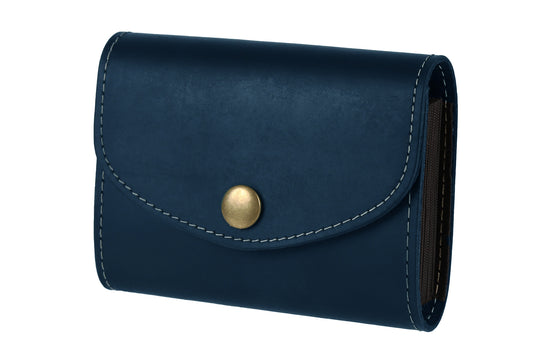 亀登鞄製作所 クレカケース ブルー